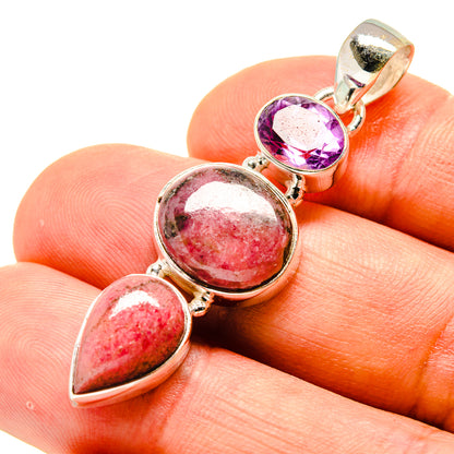 Rhodonite Pendants handcrafted by Ana Silver Co - PD758644
