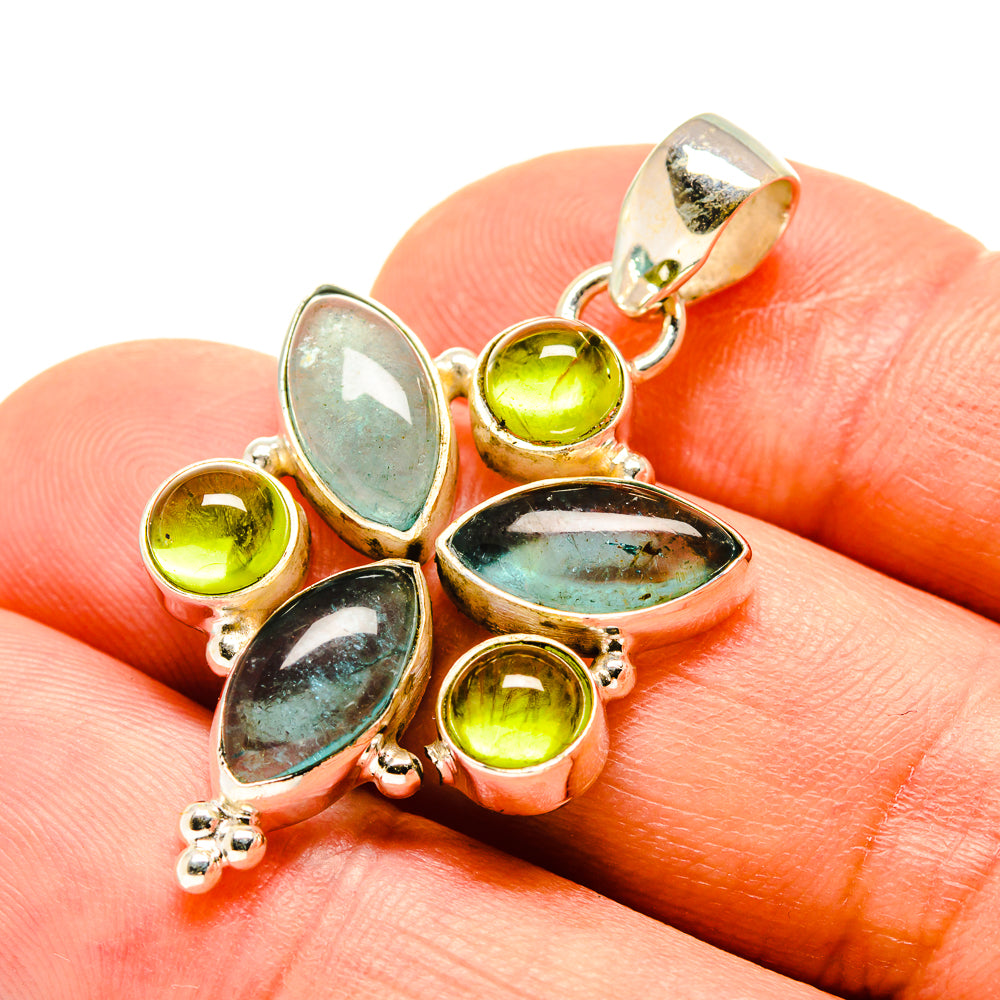 Aquamarine Pendants handcrafted by Ana Silver Co - PD758652