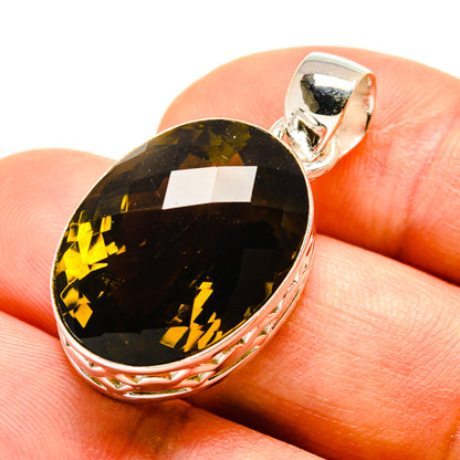 Olive Quartz Pendants handcrafted by Ana Silver Co - PD758659