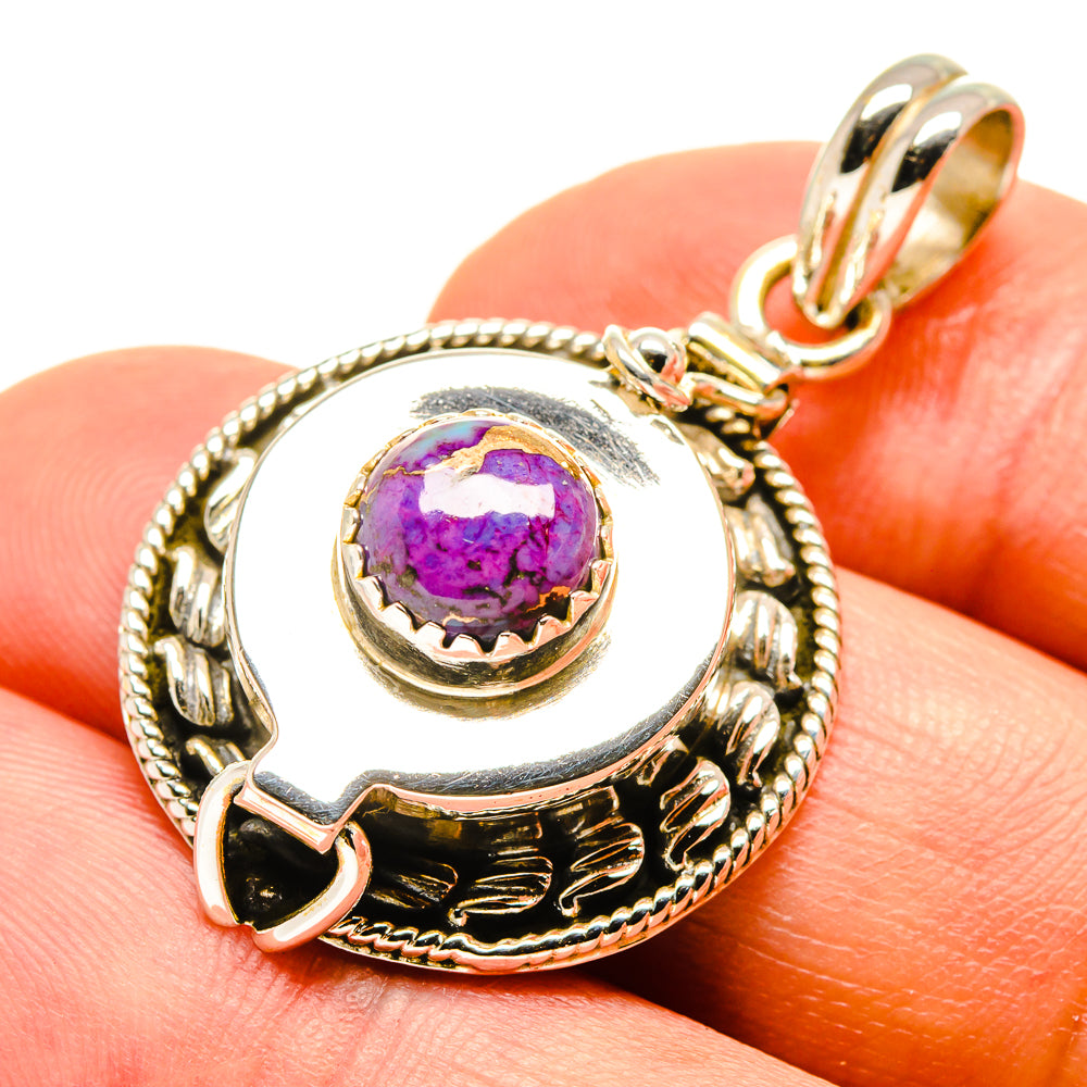 Purple Copper Composite Turquoise Pendants handcrafted by Ana Silver Co - PD758663