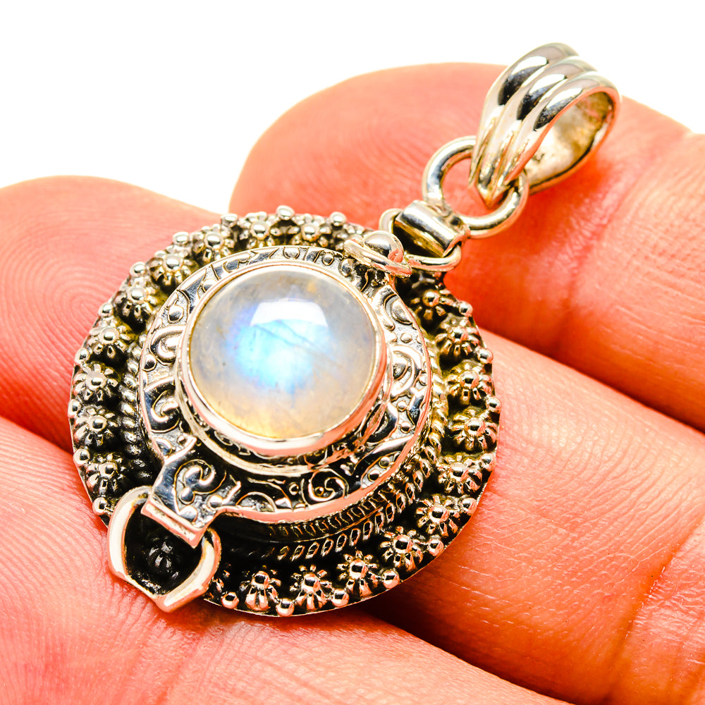 Rainbow Moonstone Pendants handcrafted by Ana Silver Co - PD758667