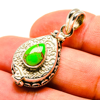 Green Copper Composite Turquoise Pendants handcrafted by Ana Silver Co - PD758677