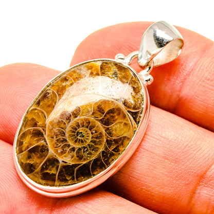 Ammonite Fossil Pendants handcrafted by Ana Silver Co - PD758678