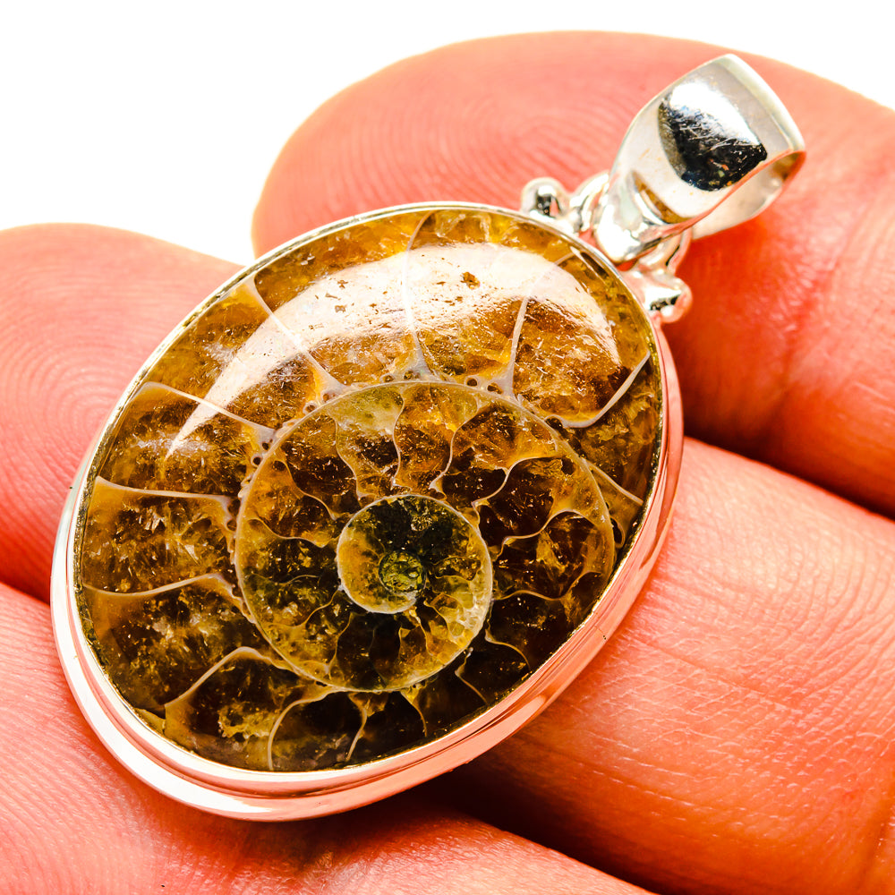 Ammonite Fossil Pendants handcrafted by Ana Silver Co - PD758679