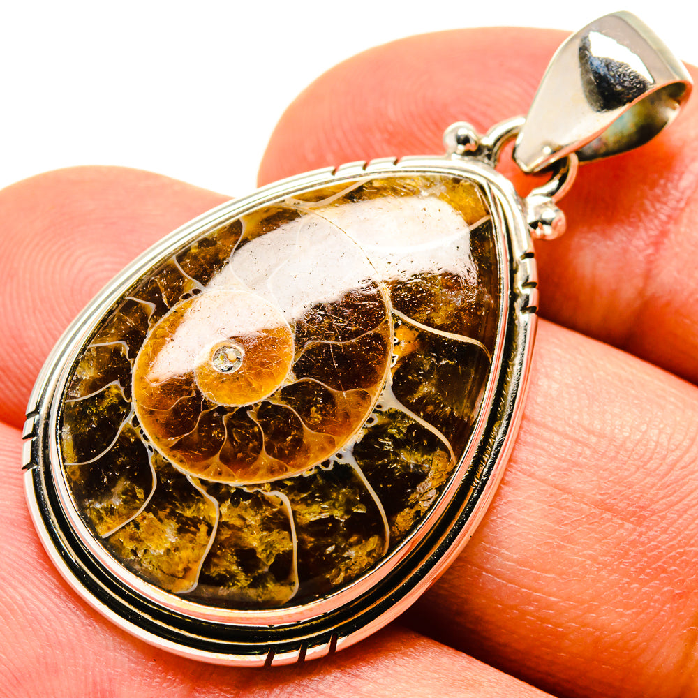 Ammonite Fossil Pendants handcrafted by Ana Silver Co - PD758680