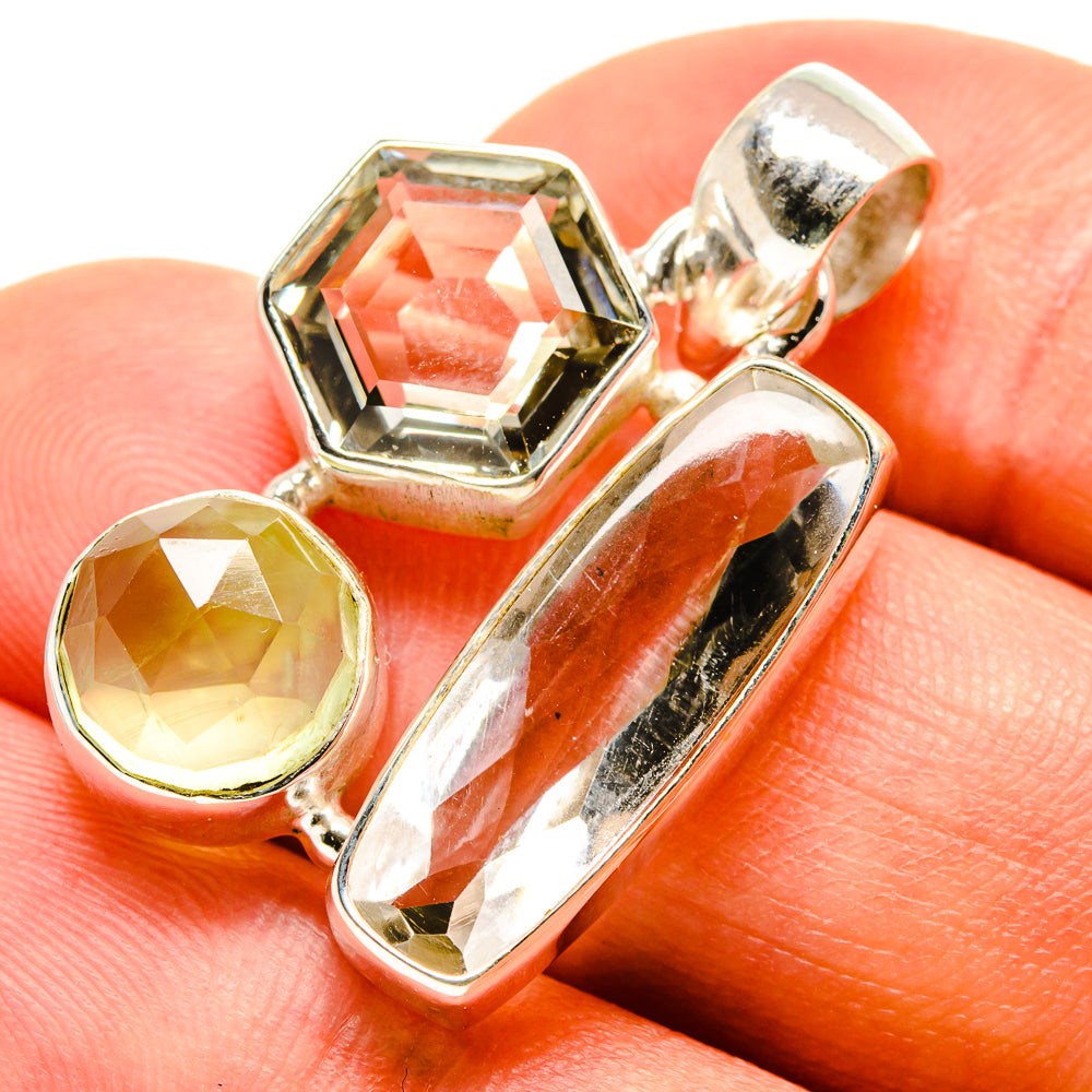Green Amethyst Pendants handcrafted by Ana Silver Co - PD758684