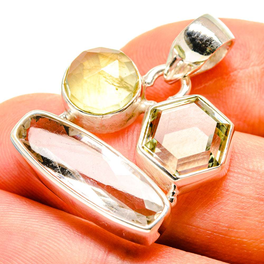 Green Amethyst Pendants handcrafted by Ana Silver Co - PD758714
