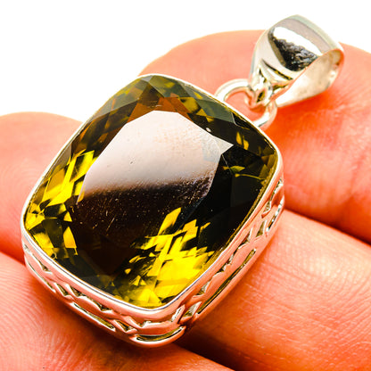Olive Quartz Pendants handcrafted by Ana Silver Co - PD758715