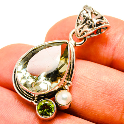 Green Amethyst Pendants handcrafted by Ana Silver Co - PD758722