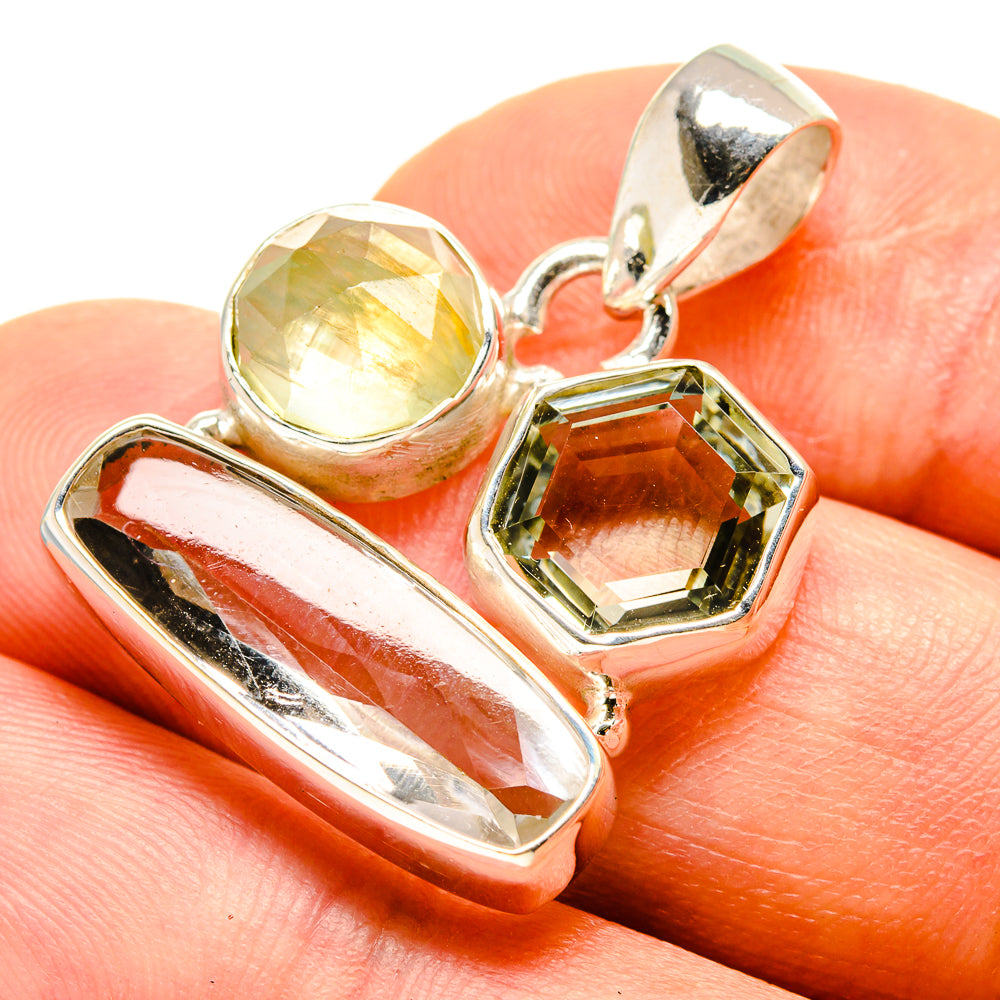 Green Amethyst Pendants handcrafted by Ana Silver Co - PD758723