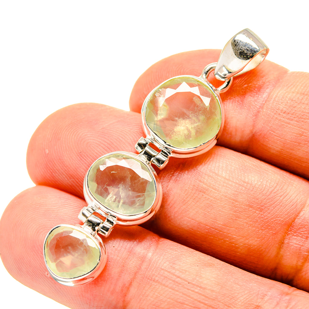 Prehnite Pendants handcrafted by Ana Silver Co - PD758733