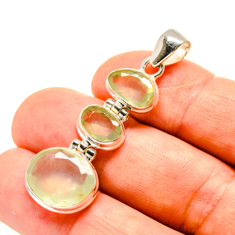 Prehnite Pendants handcrafted by Ana Silver Co - PD758743