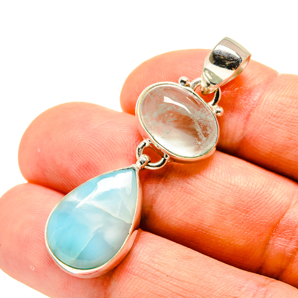 Larimar, Aquamarine Pendants handcrafted by Ana Silver Co - PD758751