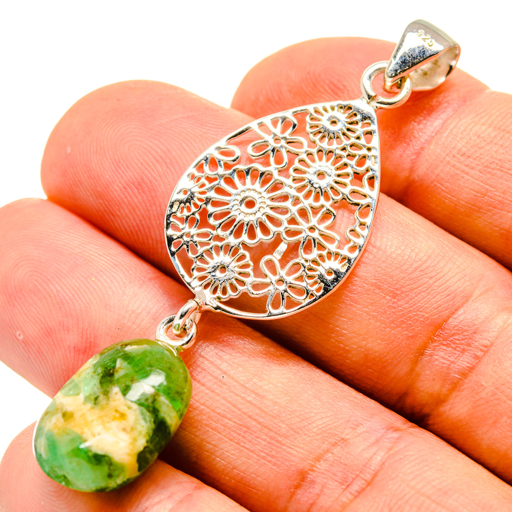 Australian Green Opal Pendants handcrafted by Ana Silver Co - PD758761