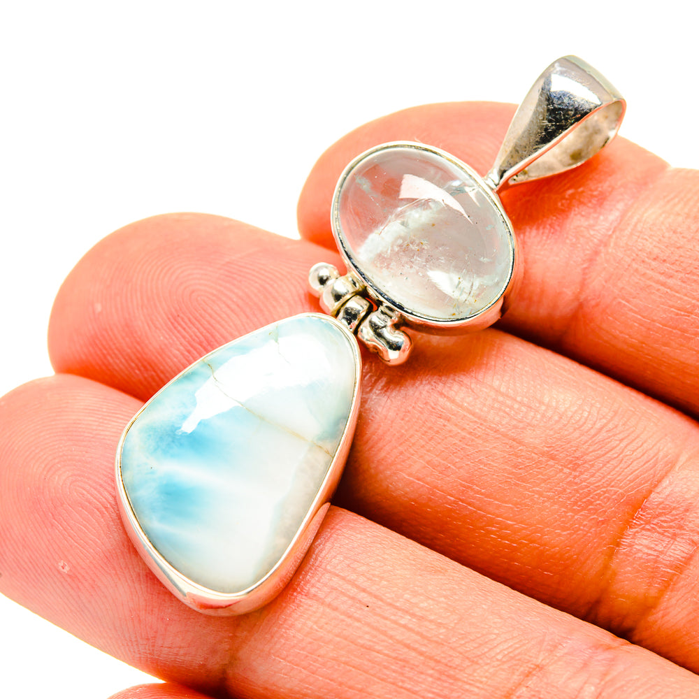 Larimar, Aquamarine Pendants handcrafted by Ana Silver Co - PD758765