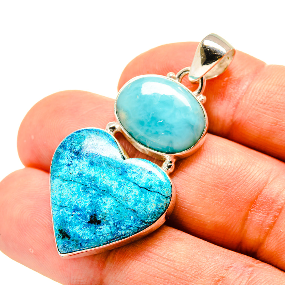 Shattuckite, Larimar Pendants handcrafted by Ana Silver Co - PD758777