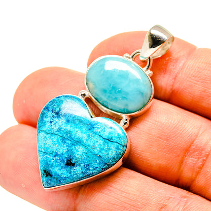 Shattuckite, Larimar Pendants handcrafted by Ana Silver Co - PD758777