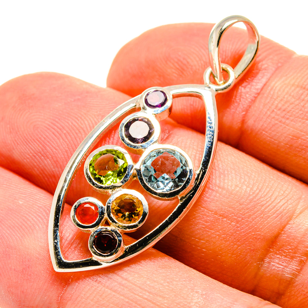 Multi-Stone Chakra Pendants handcrafted by Ana Silver Co - PD758787
