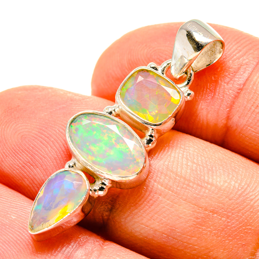 Ethiopian Opal Pendants handcrafted by Ana Silver Co - PD758788