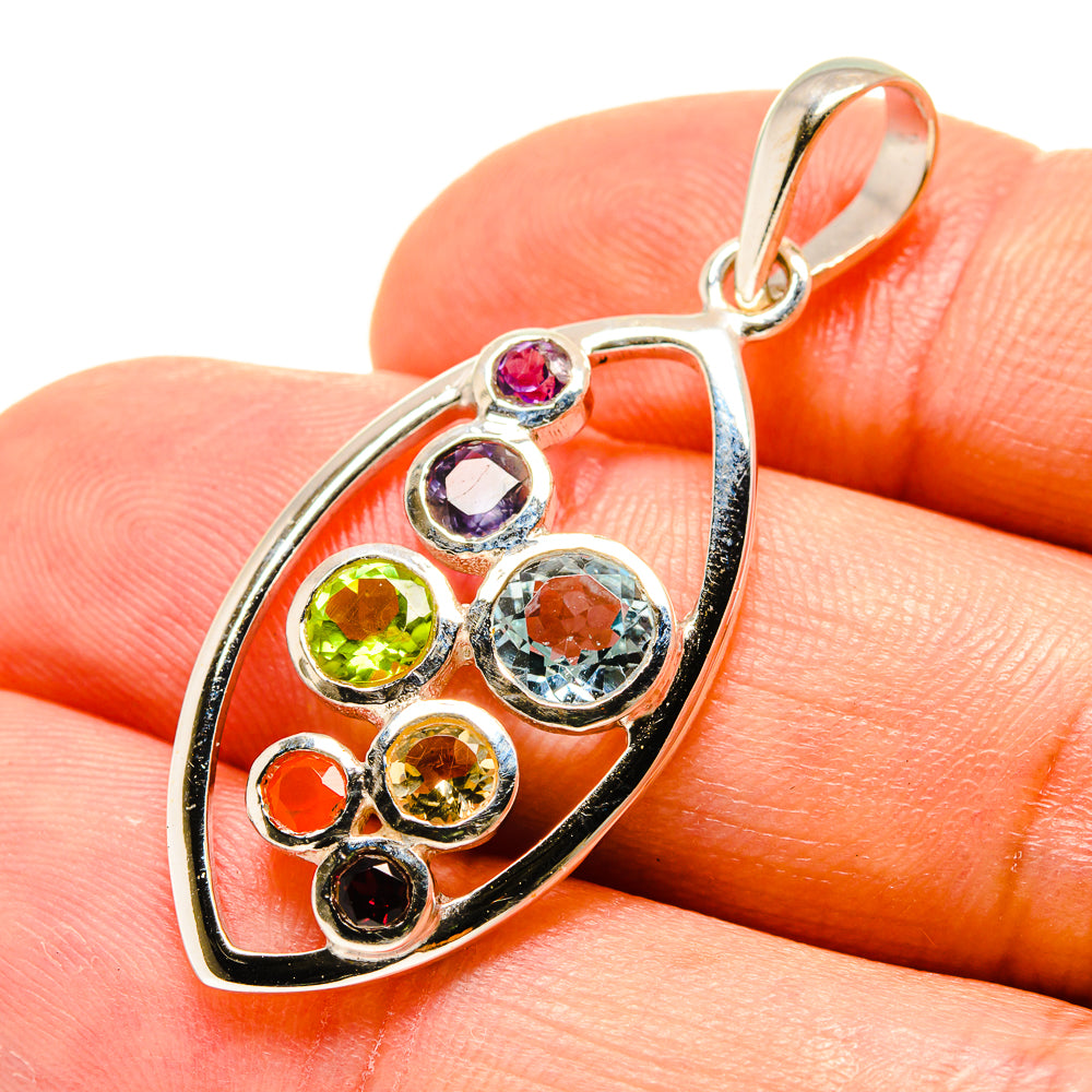 Multi-Stone Chakra Pendants handcrafted by Ana Silver Co - PD758799