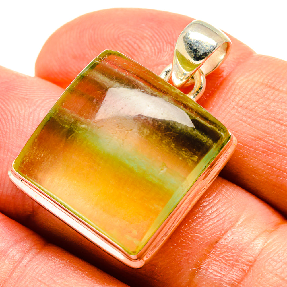 Green Fluorite Pendants handcrafted by Ana Silver Co - PD758807