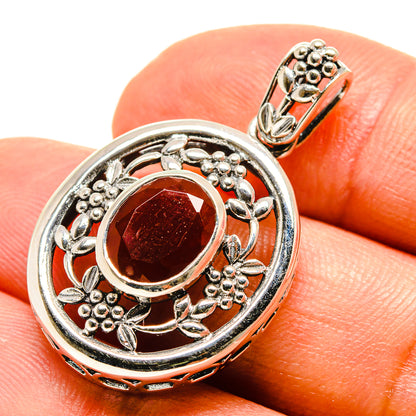 Ruby Pendants handcrafted by Ana Silver Co - PD758808