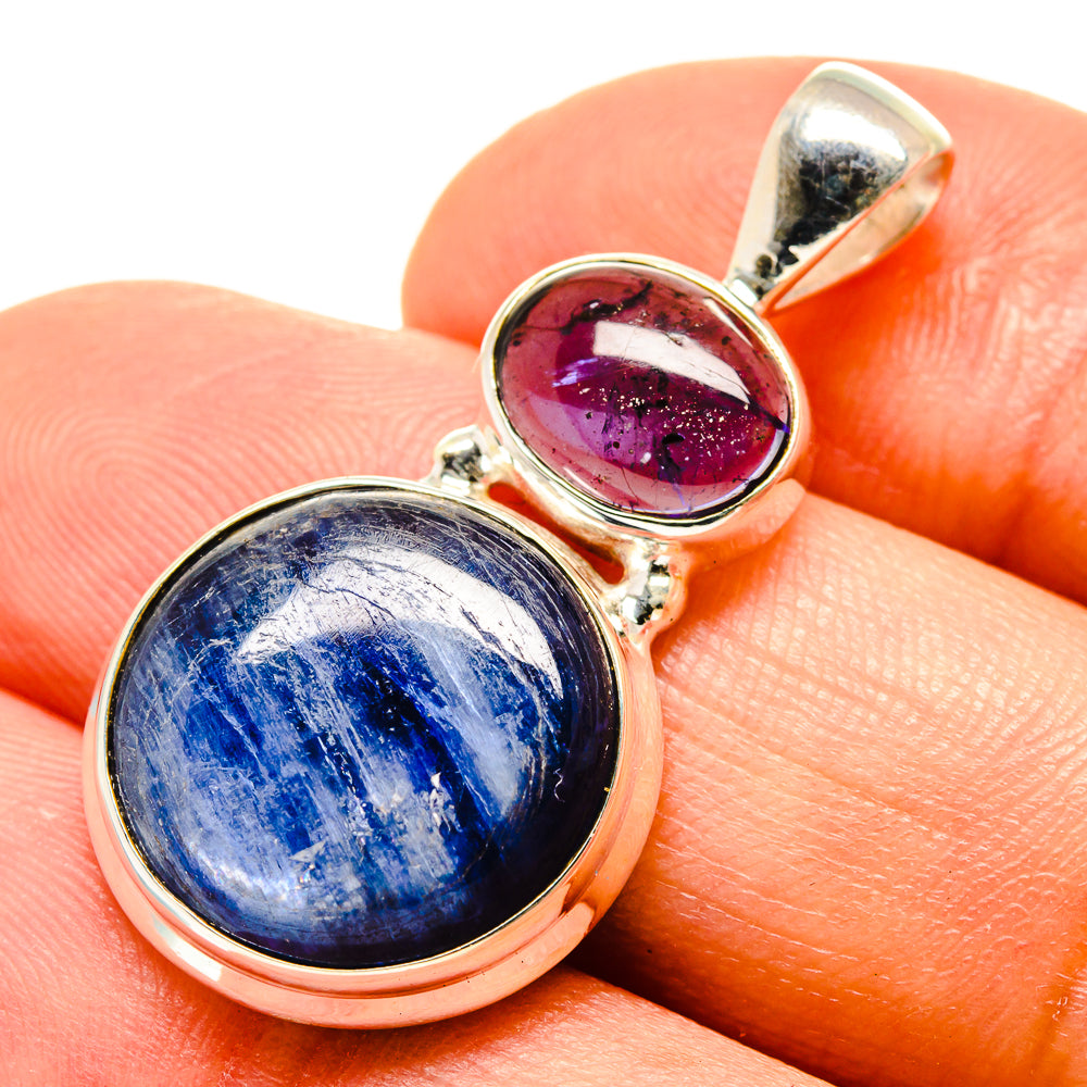 Kyanite, Tanzanite Pendants handcrafted by Ana Silver Co - PD758820