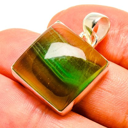 Green Fluorite Pendants handcrafted by Ana Silver Co - PD758828