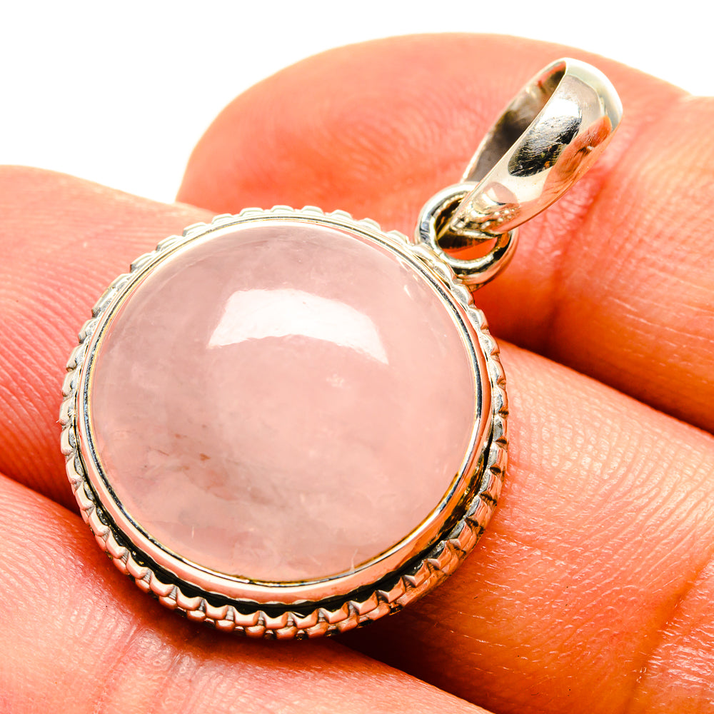 Rose Quartz Pendants handcrafted by Ana Silver Co - PD758831