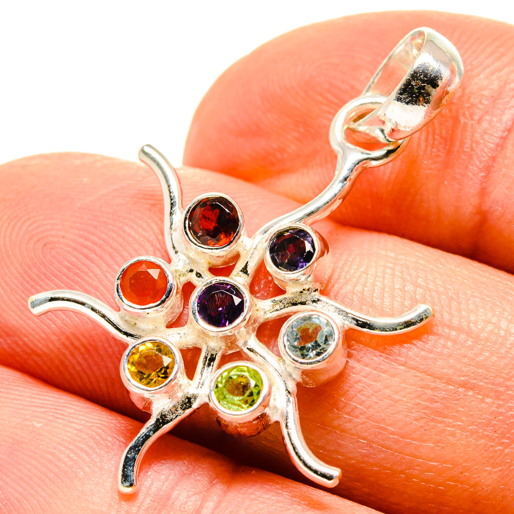 Multi-Stone Chakra Pendants handcrafted by Ana Silver Co - PD758833