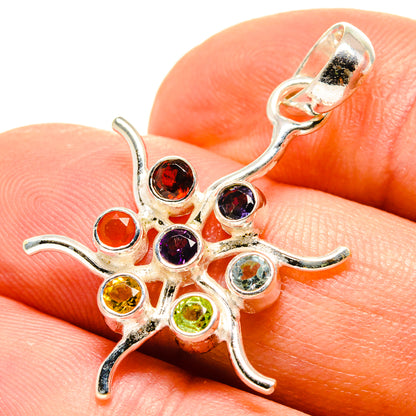 Multi-Stone Chakra Pendants handcrafted by Ana Silver Co - PD758833