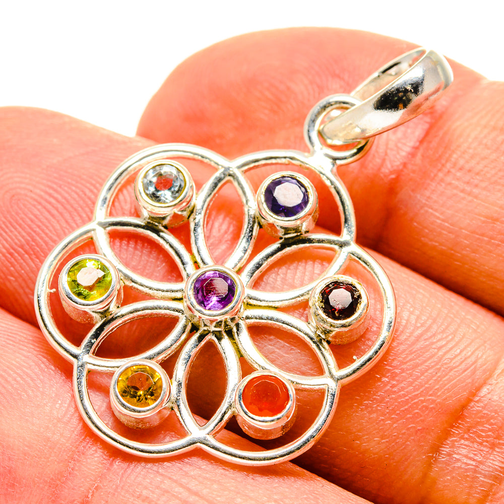 Multi-Stone Chakra Pendants handcrafted by Ana Silver Co - PD758834