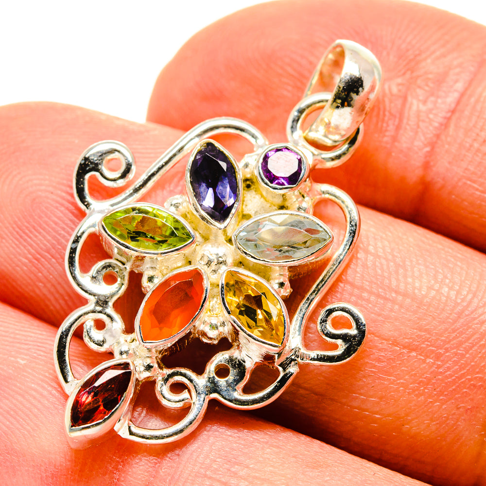 Multi-Stone Chakra Pendants handcrafted by Ana Silver Co - PD758835