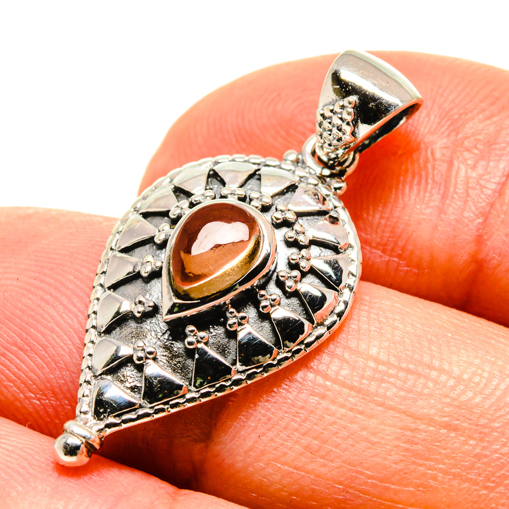 Pink Tourmaline Pendants handcrafted by Ana Silver Co - PD758841