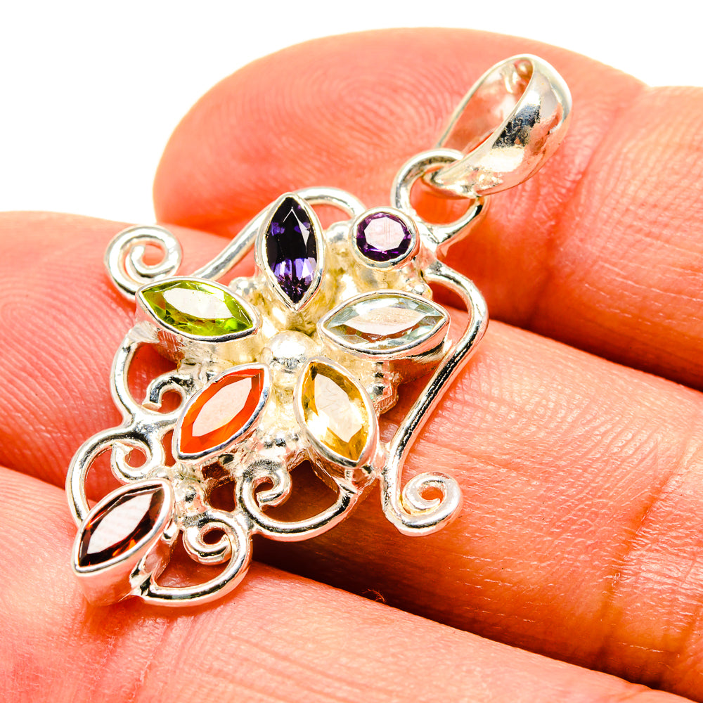 Multi-Stone Chakra Pendants handcrafted by Ana Silver Co - PD758843
