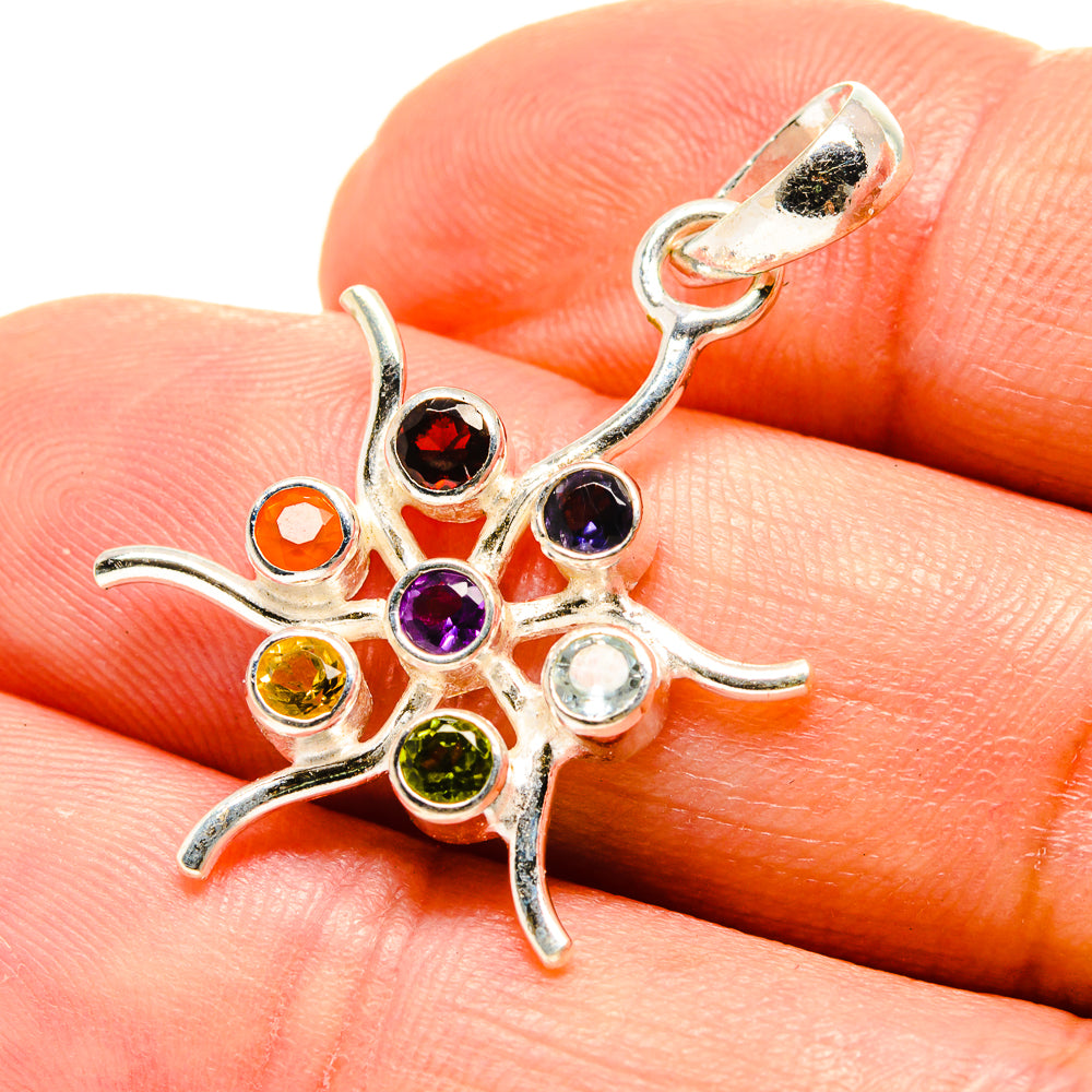 Multi-Stone Chakra Pendants handcrafted by Ana Silver Co - PD758844