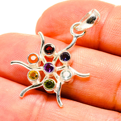 Multi-Stone Chakra Pendants handcrafted by Ana Silver Co - PD758844