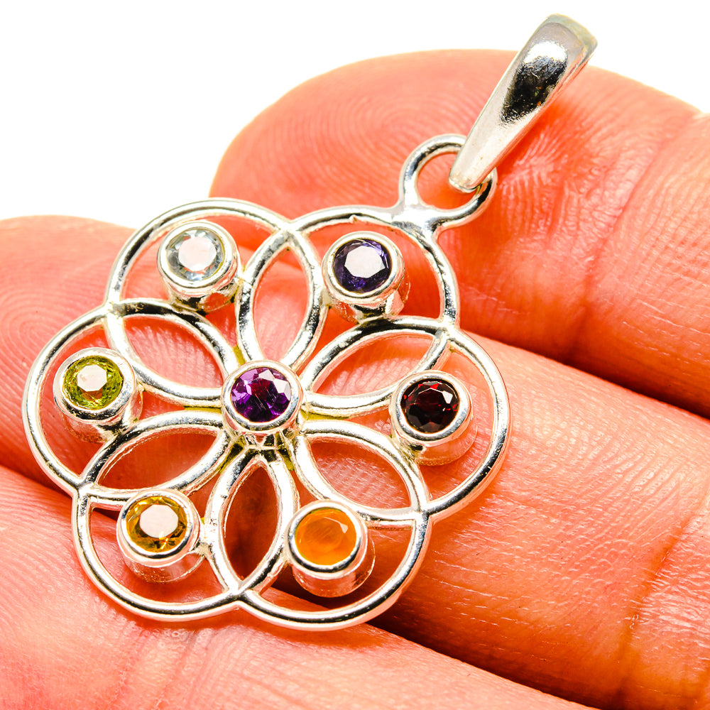 Multi-Stone Chakra Pendants handcrafted by Ana Silver Co - PD758845