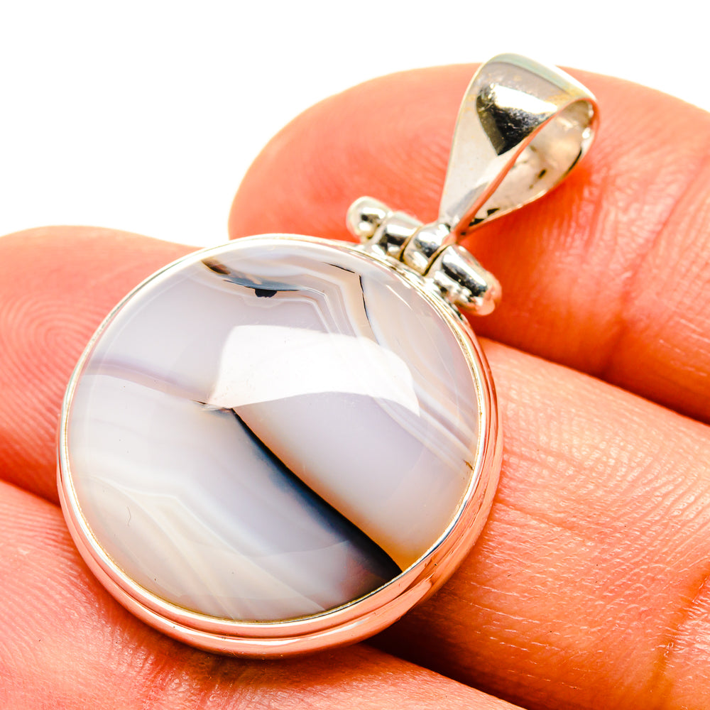 Blue Lace Agate Pendants handcrafted by Ana Silver Co - PD758849