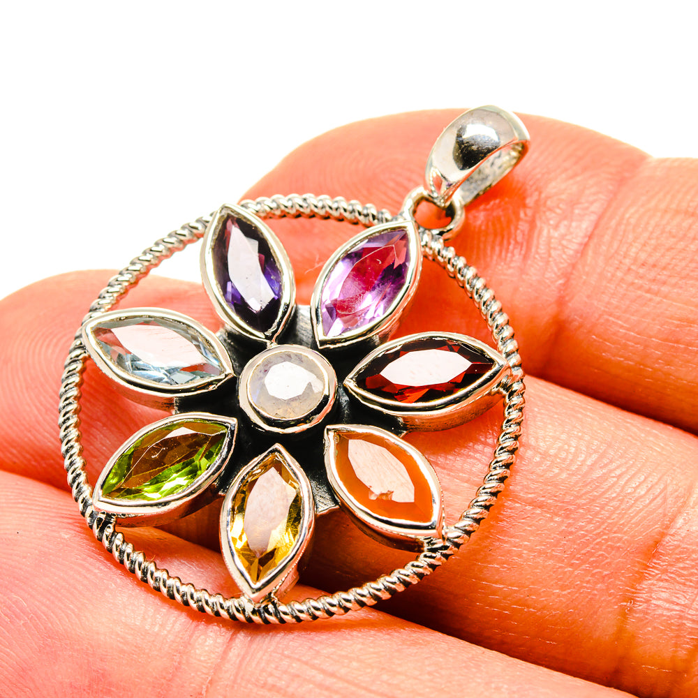 Multi-Stone Chakra Pendants handcrafted by Ana Silver Co - PD758853