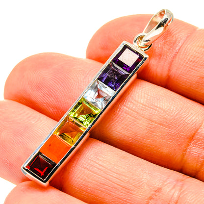 Multi-Stone Chakra Pendants handcrafted by Ana Silver Co - PD758865