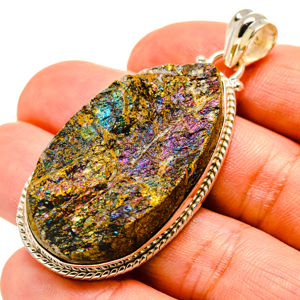 Spectro Pyrite Druzy Pendants handcrafted by Ana Silver Co - PD758867