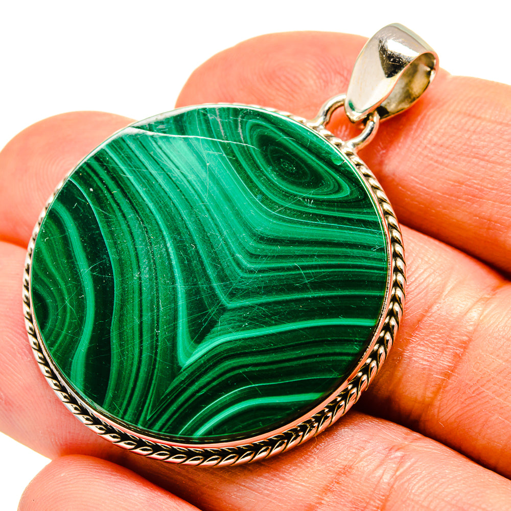 Malachite Pendants handcrafted by Ana Silver Co - PD758874