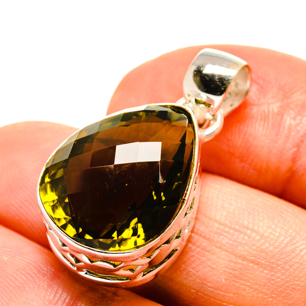 Olive Quartz Pendants handcrafted by Ana Silver Co - PD758892
