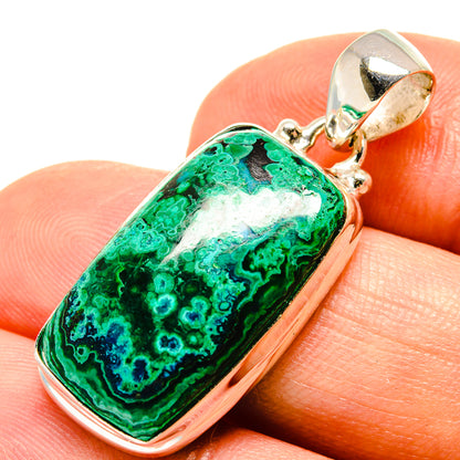 Malachite In Chrysocolla Pendants handcrafted by Ana Silver Co - PD758894