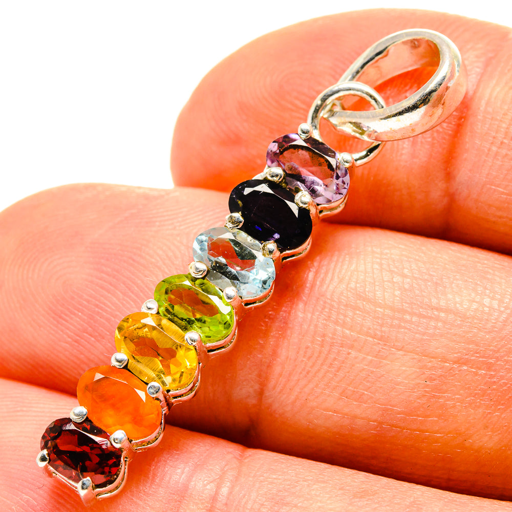 Multi-Stone Chakra Pendants handcrafted by Ana Silver Co - PD758909