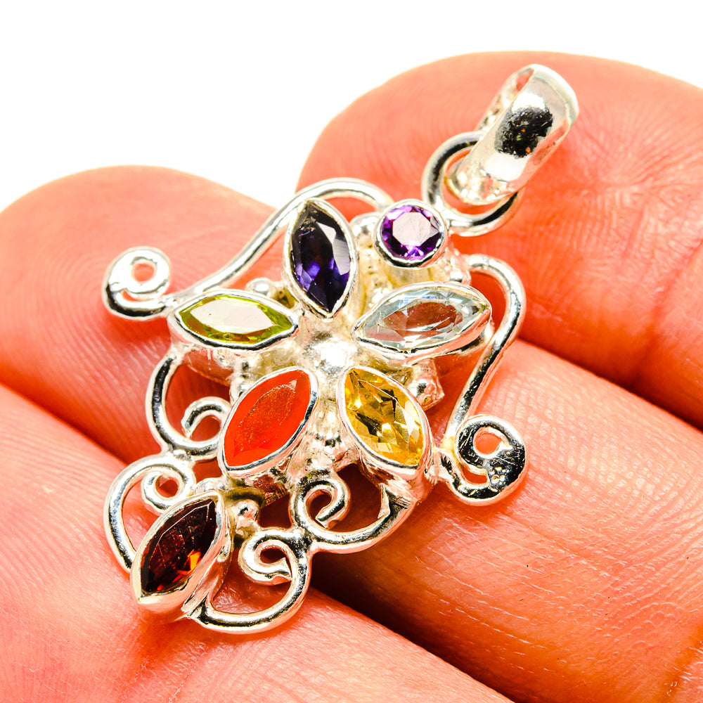 Multi-Stone Chakra Pendants handcrafted by Ana Silver Co - PD758911