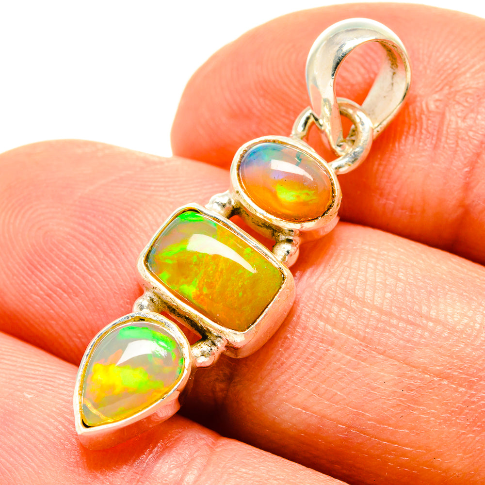 Ethiopian Opal Pendants handcrafted by Ana Silver Co - PD758917