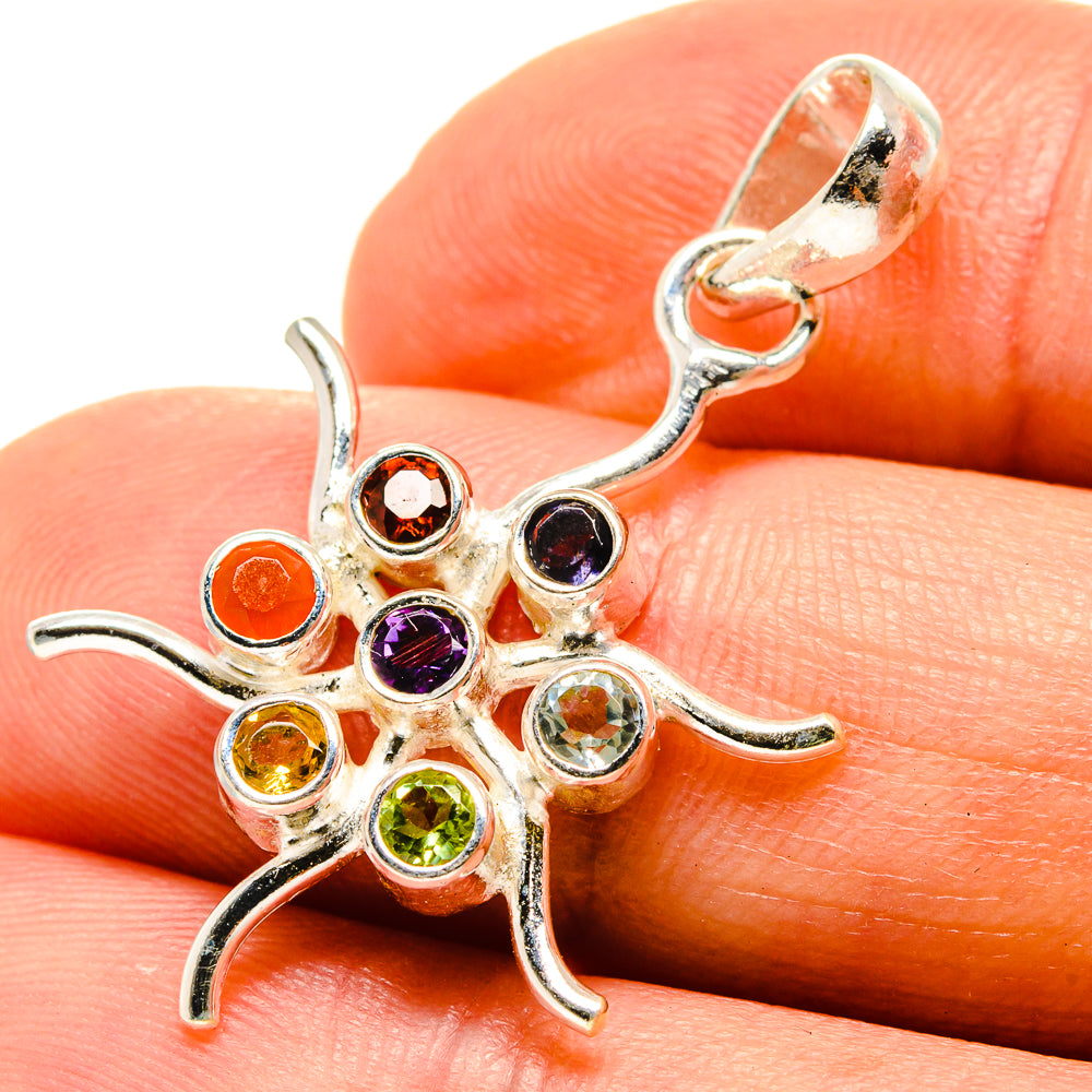 Multi-Stone Chakra Pendants handcrafted by Ana Silver Co - PD758918