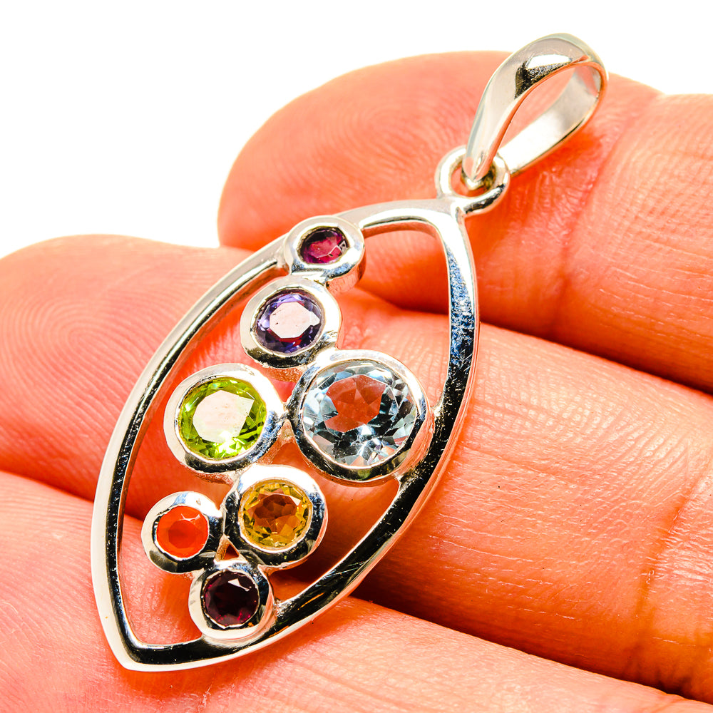 Multi-Stone Chakra Pendants handcrafted by Ana Silver Co - PD758919